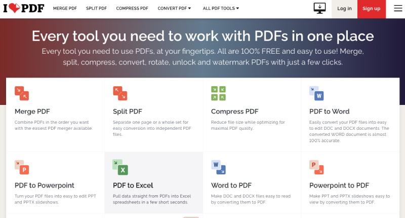 I Love PDF website