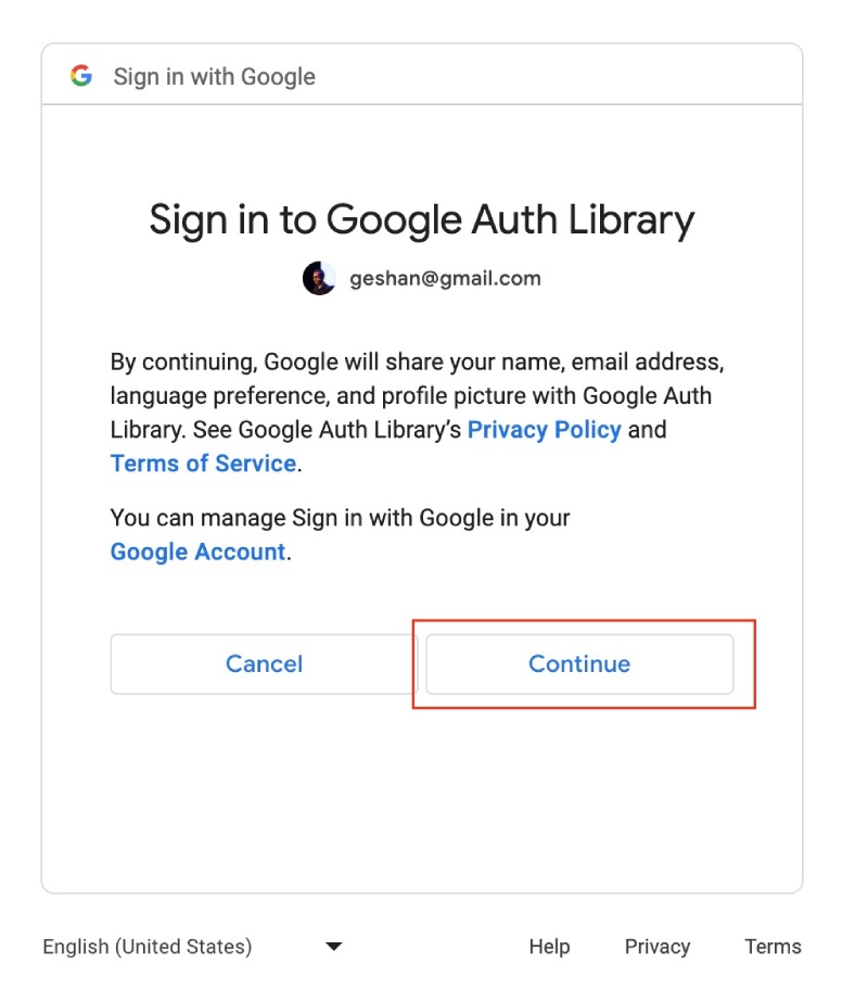 Sign into GCP after running gcloud auth