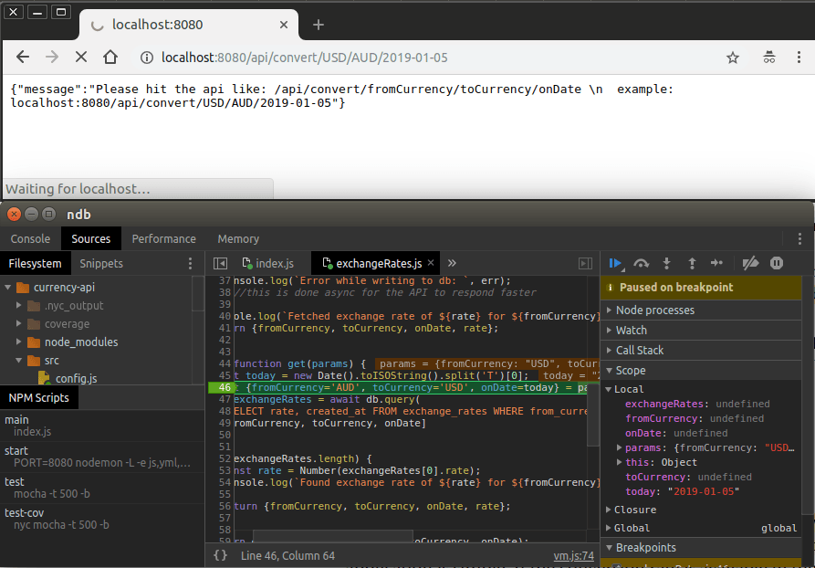 Debugging Nodejs Applications Using Ndb Step By Step Guide