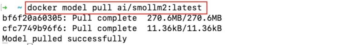 Docker Model Runner pulling Smollm2 from DockerHub