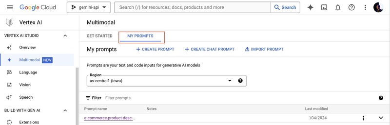 Save the prompt selecting a region