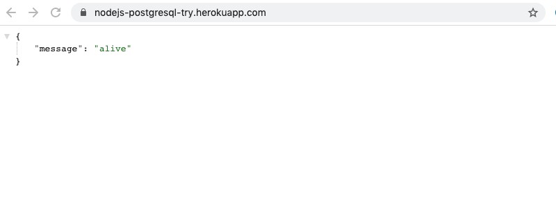 Node.js API running on Heroku
