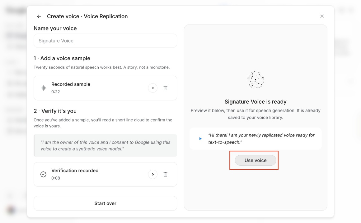 Replicated voice ready to use in Google AI Studio Replicated voice ready to use in Google AI Studio