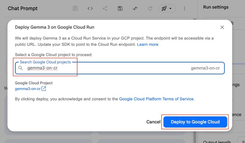 Select GCP Project on Google AI Studio Select GCP Project on Google AI Studio
