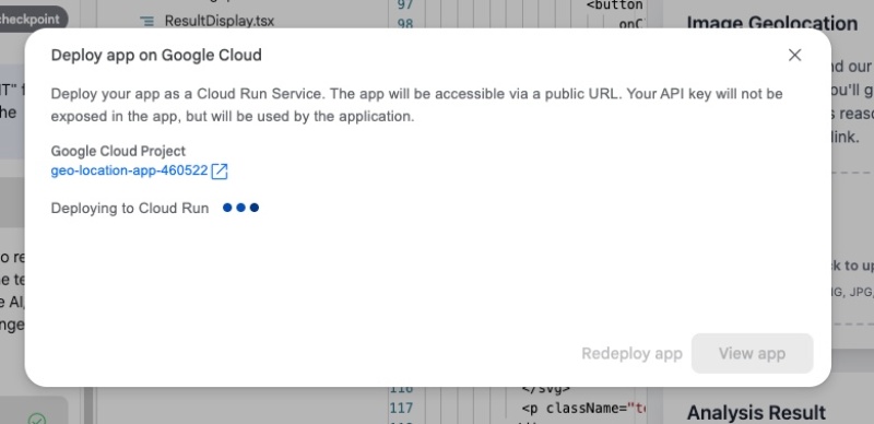 Google AI Studio redeploying the app to the same Google Cloud Project Google AI Studio redeploying the app to the same Google Cloud Project