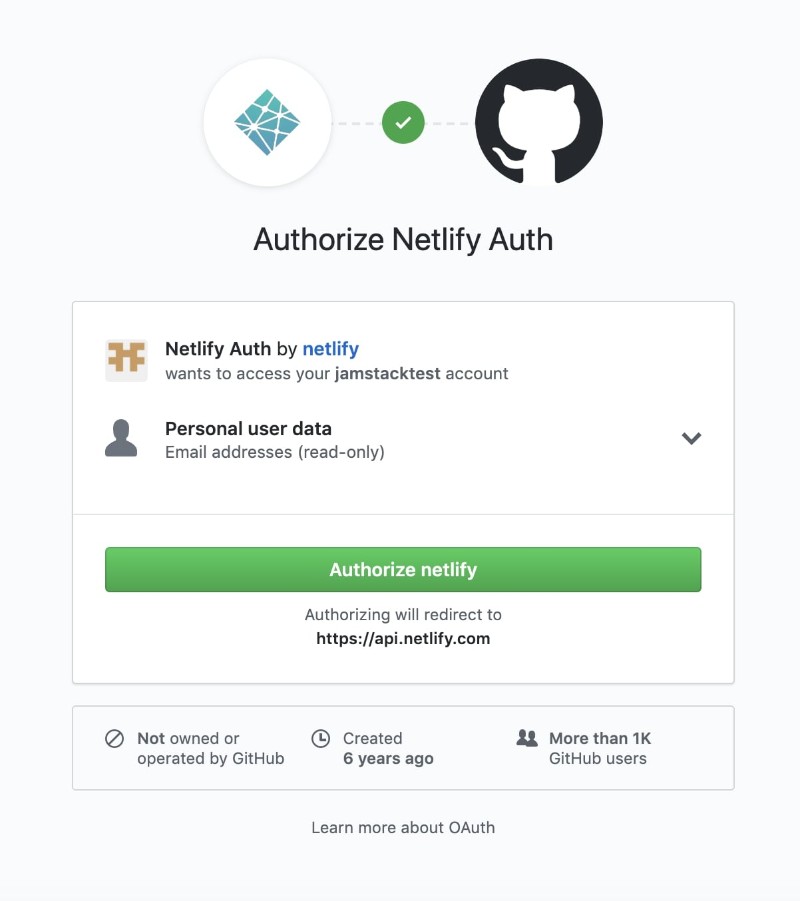 Register on Nelify with Github