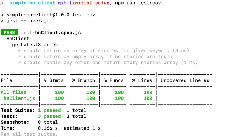 Jest before each code coverage