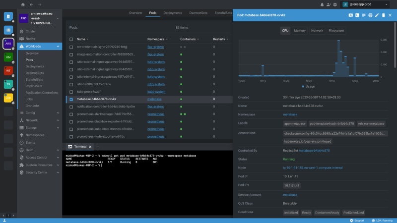 Kubernetes Lens in action