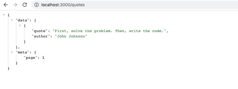 Quotes API with static output