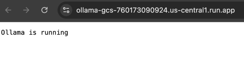 Ollama server is running on Cloud Run without any models