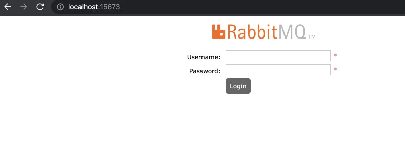 RabbitMQ managemment running locally - login with guest:guest