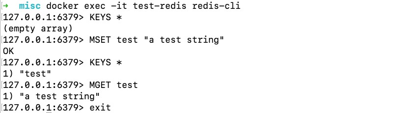 在 Redis Docker 容器中執行 Redis CLI