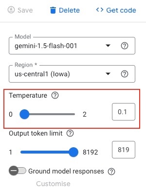 Select Gemini Flash and set temprature to 0.1